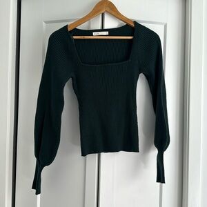 Oak and fort square neckline top